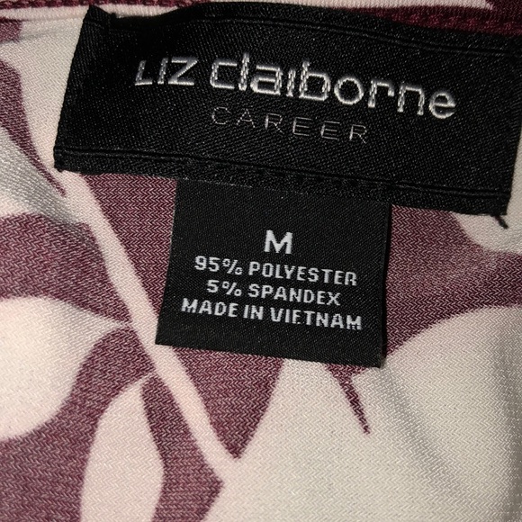 Liz Claiborne floral women blouse short sleeves - Picture 6 of 7